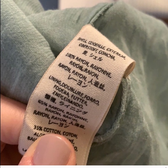 Free People Green Peasant Blouse Moonchaser Sz XS - Picture 7 of 7